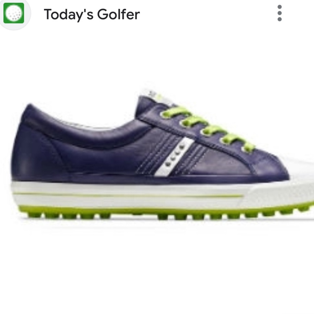 Ecco Golf Sneakers Blue Leather Upper 10-10.5 US